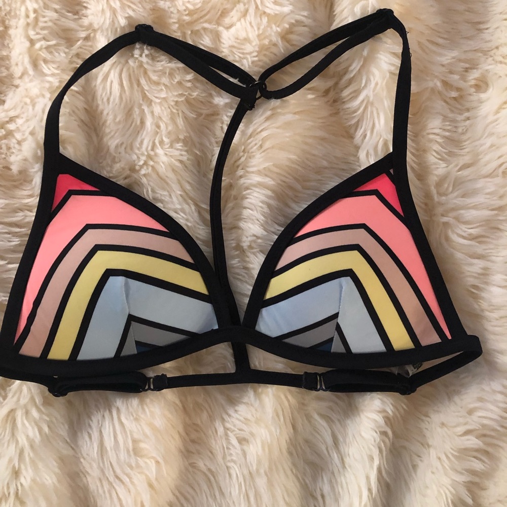 PINK rainbow bathing suit top